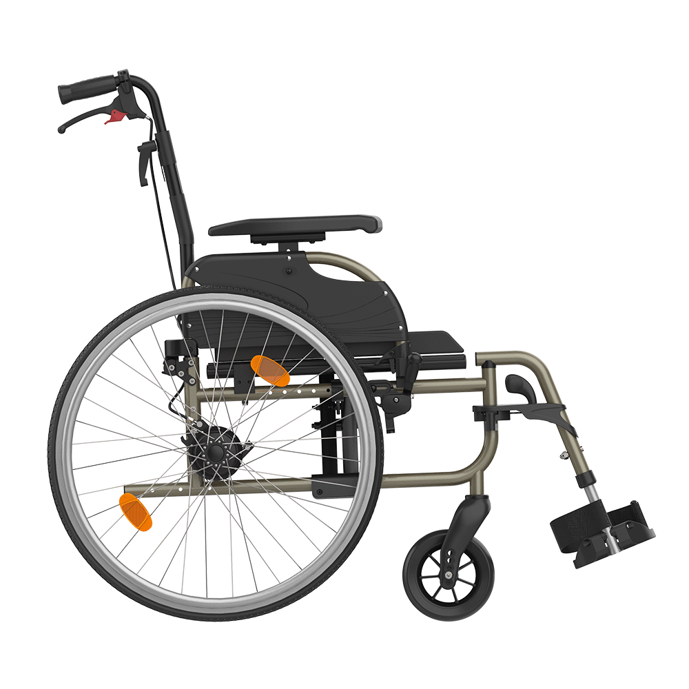 Silla Rehasense ICON 20 color champaña, vista lateral